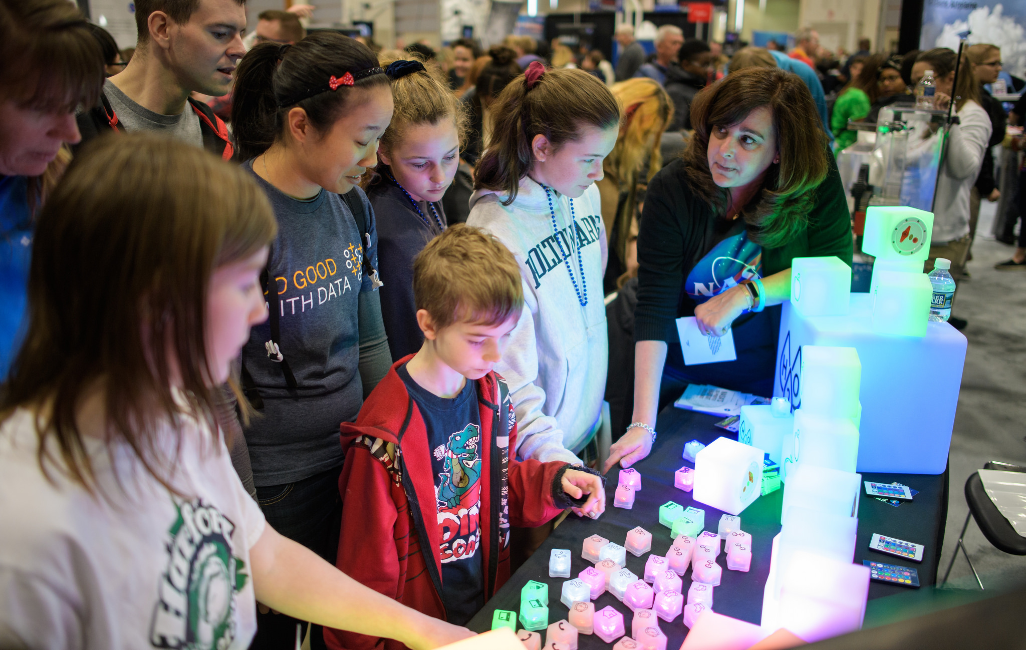 Attendees learn about packing for space travel during Sneak Peek Friday event at the USA Science and Engineering Festival.