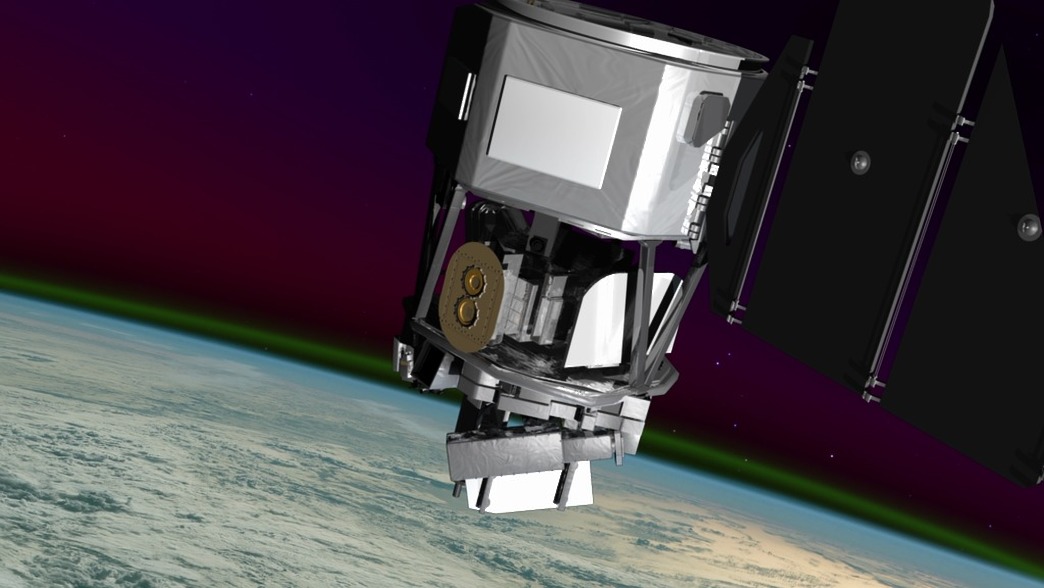 An artist concept of NASA’s Ionospheric Connection Explorer. 