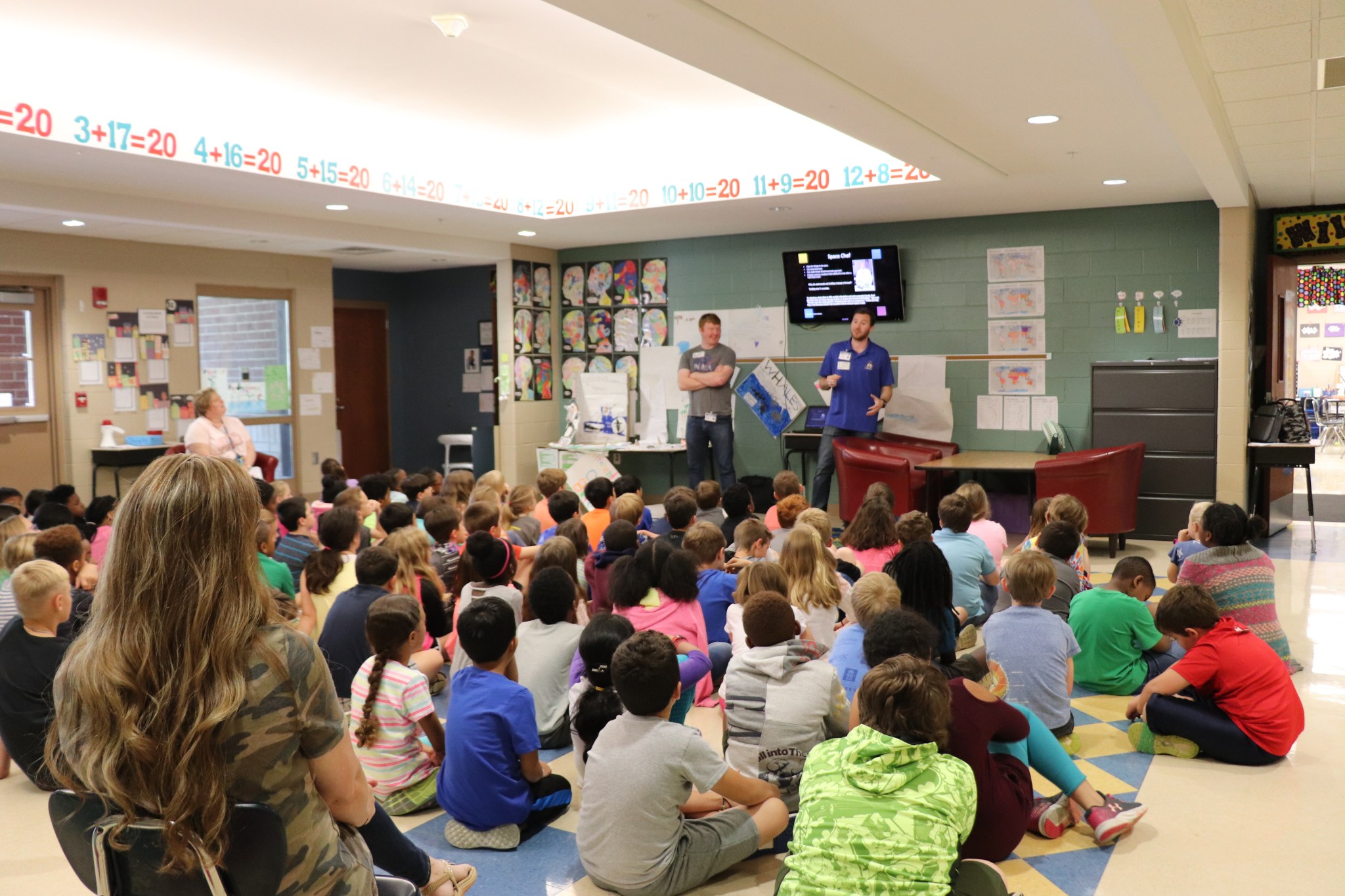 Marshall SMA team members engage a group of students at Deer Valley Elementary School in Hoover on May 4.