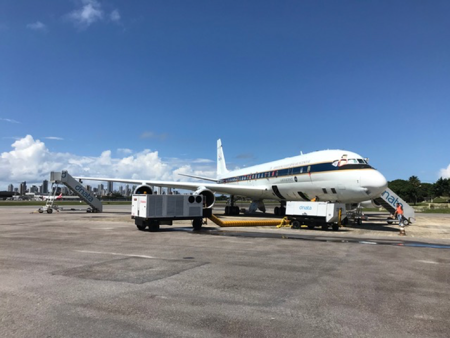 NASA DC-8 in Recife, Brazil