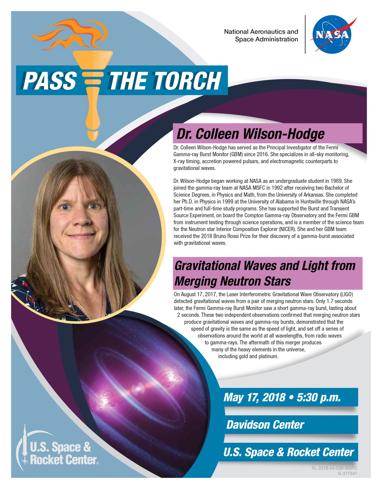Pass the Torch flyer: Dr. Colleen Wilson-Hodge