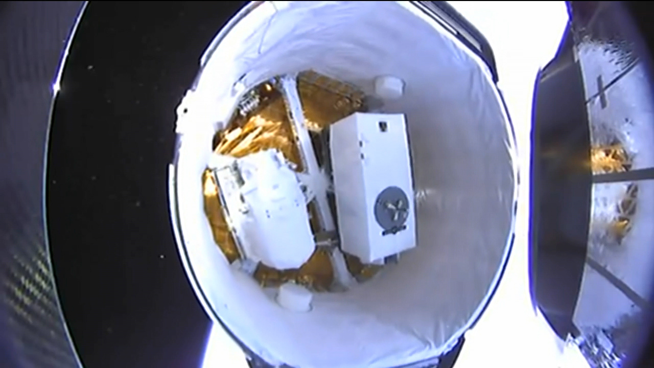 SpaceX Dragon spacecraft separates from the rocket's second stage