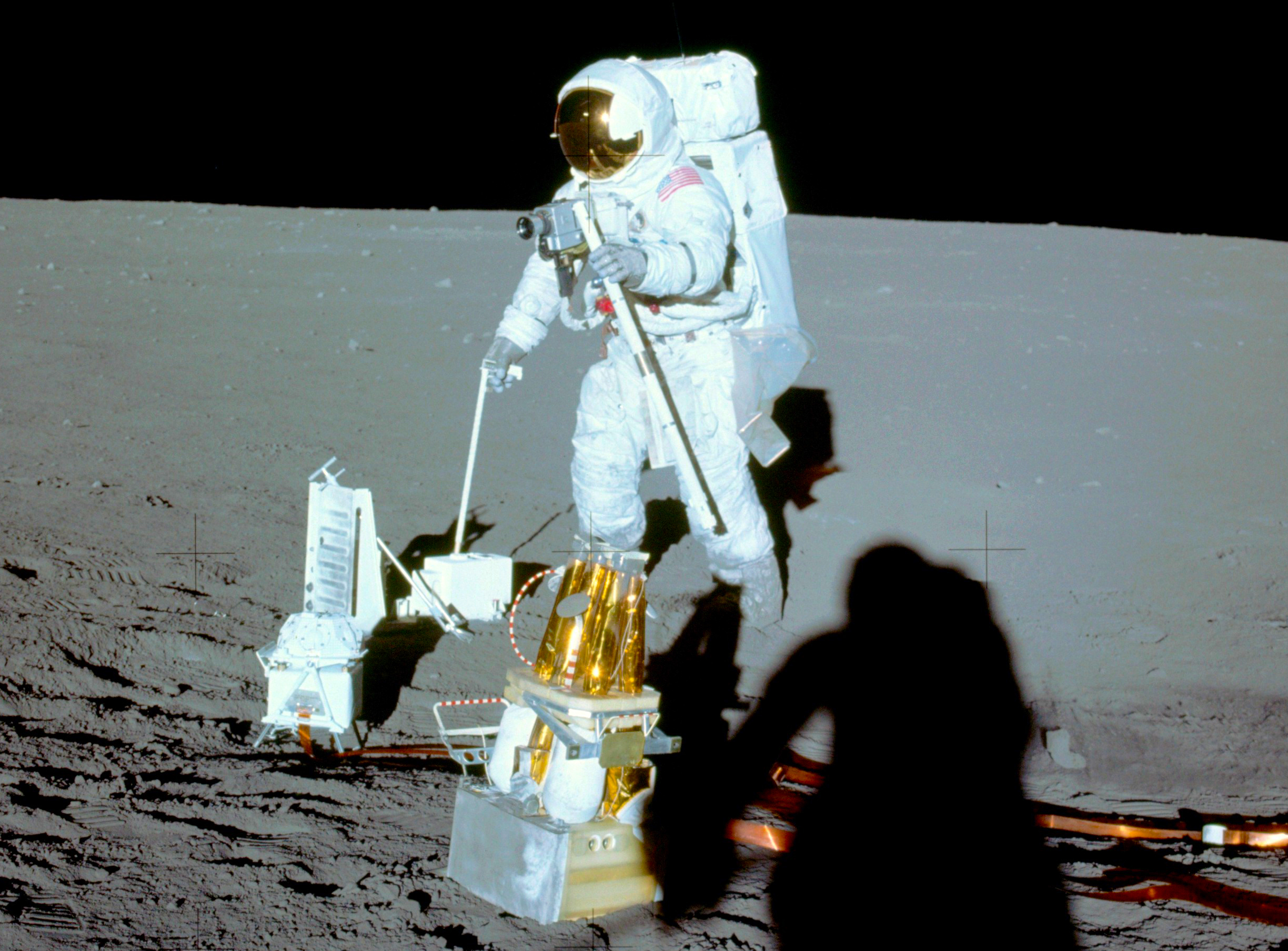 Alan Bean Deploys the Apollo Lunar Surface Experiments Package