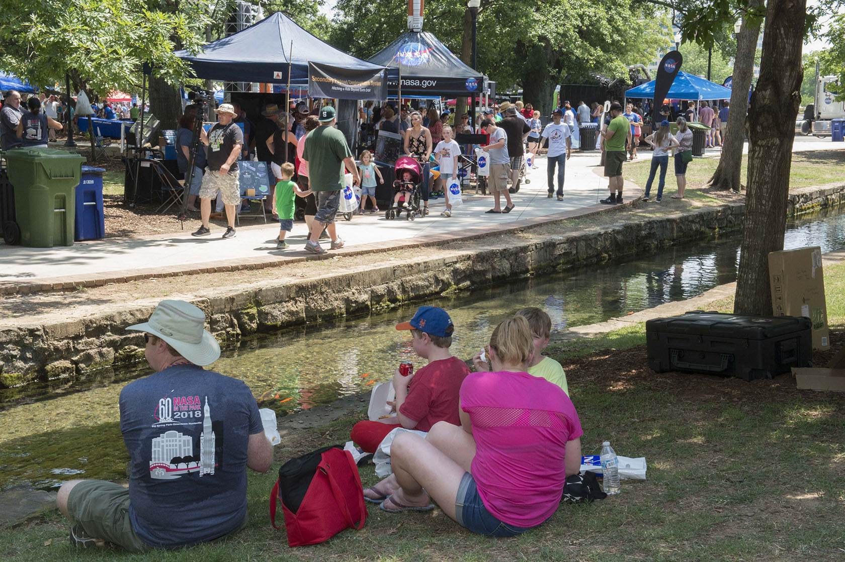 Big Spring Park in downtown Huntsville was filled June 16 with over 9,000 visitors eager to learn about NASA.