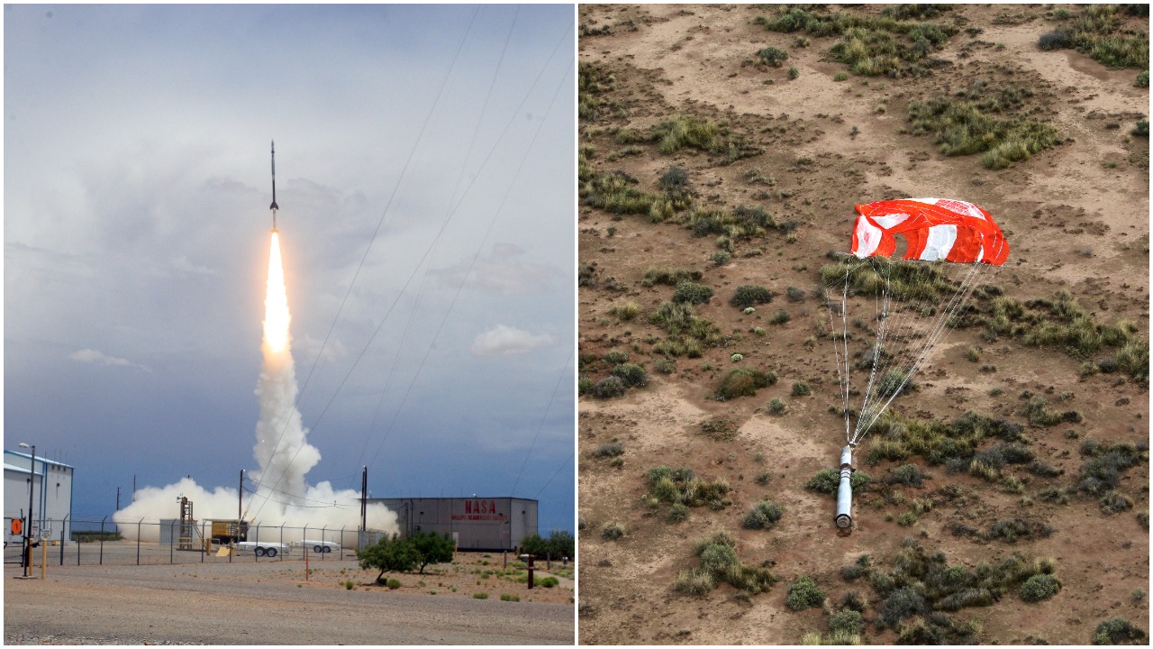 launch and parachute return of a sounding rocket