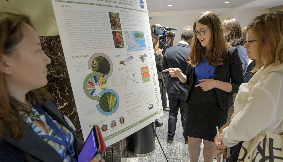  poster session with young Earth science innovators featured at the Earth Science Applications Showcase