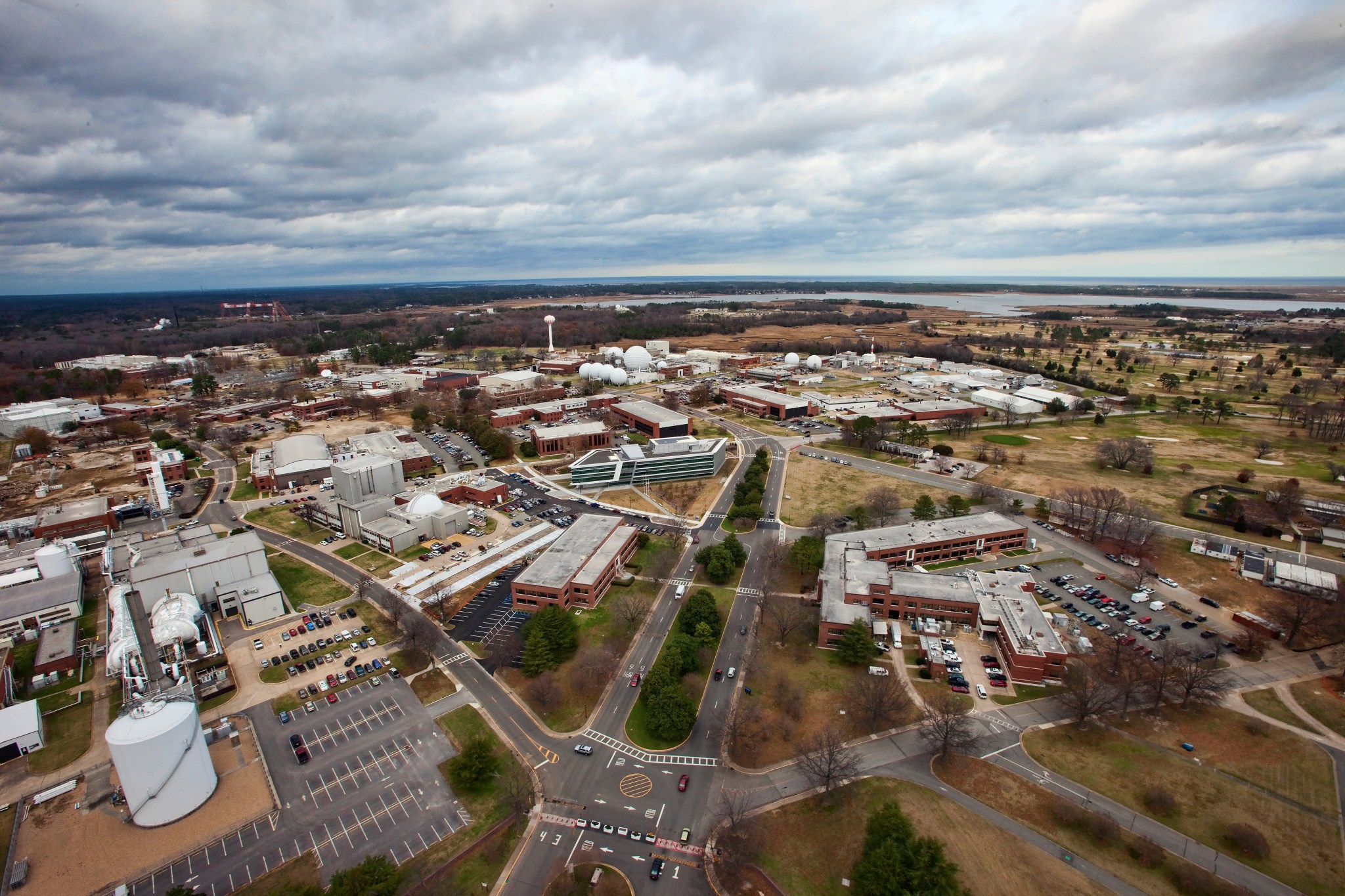 Aerial view of NASA Langley Research Center in Hampton, Virginia