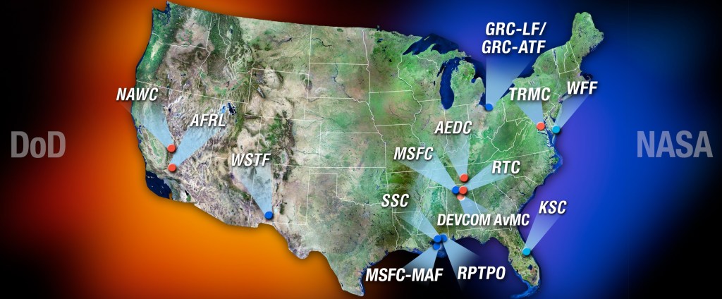 Map of National Rocket Propulsion Test Group
