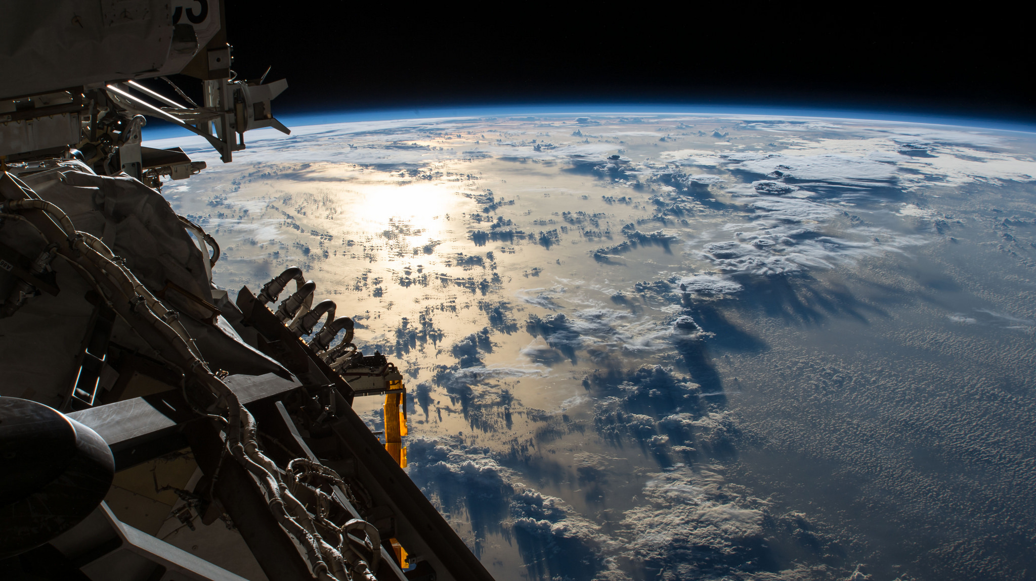 International Space Station, seen here orbiting over the International Date Line on July 20, 2018. 