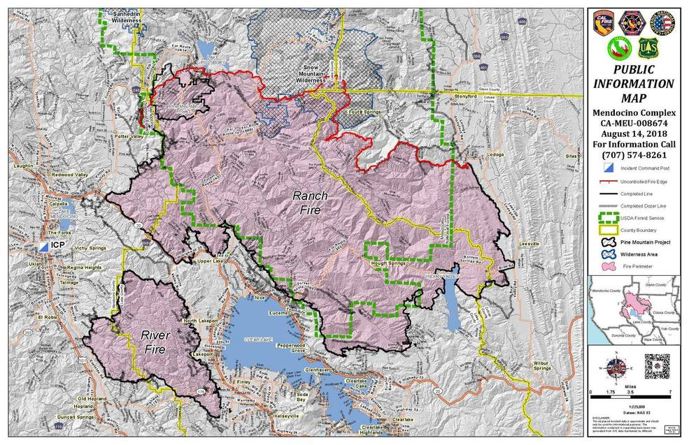 Mendocino Complex Still Grows Larger