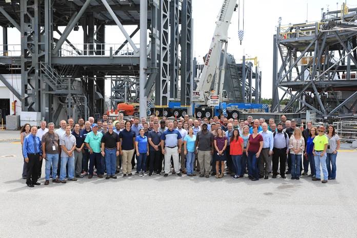 A banner signing event was held at the Launch Equipment Test Facility.