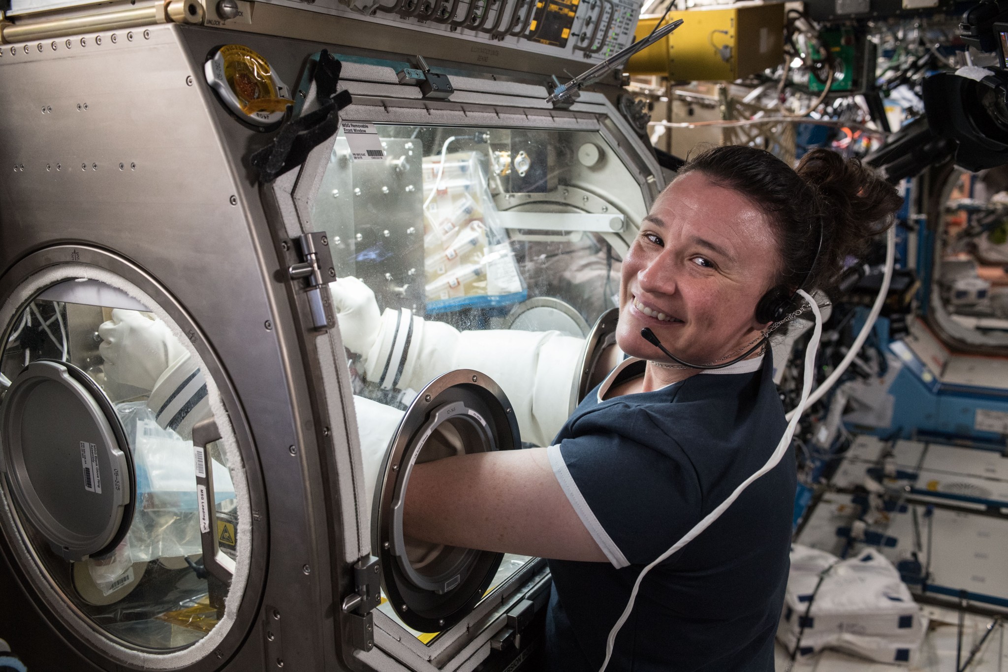 NASA Astronaut Serena Aunon-Chancellor conducts research aboard the International Space Station