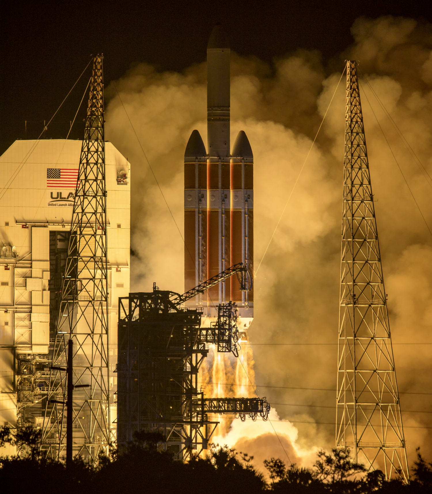 The United Launch Alliance Delta IV Heavy rocket launches NASA's Parker Solar Probe to touch the Sun, Sunday, Aug. 12, 2018.