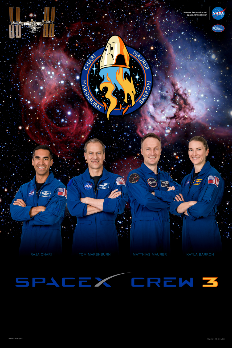 space x crew 3 poster