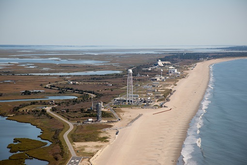 aerial view of wff launch area