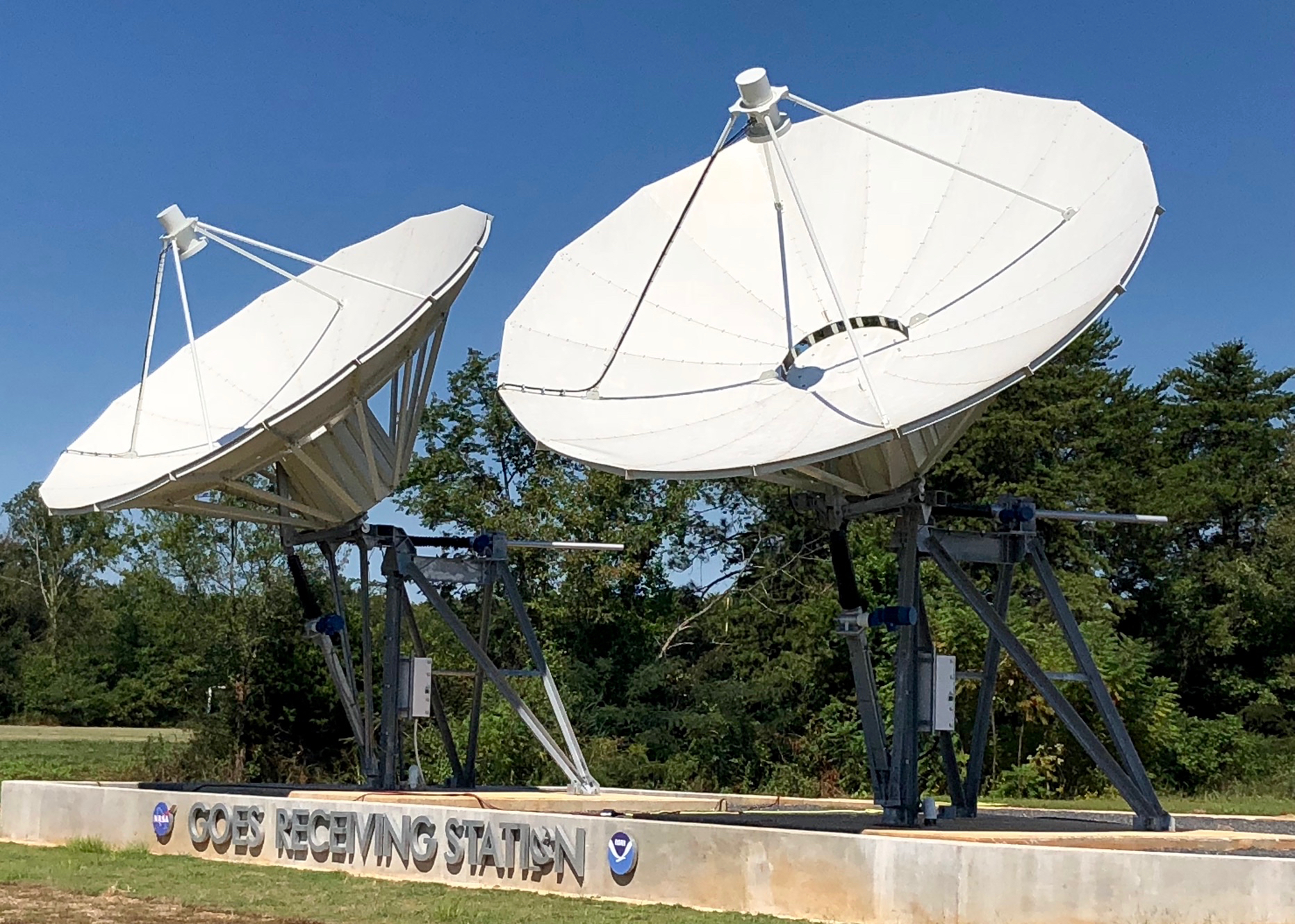 The GOES Receiving Station at Marshall relays data from NOAA's most advanced geostationary weather satellites to NASA scientists