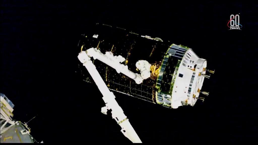 
			U.S. Astronauts Capture Japanese Spaceship Loaded With Cargo - NASA			