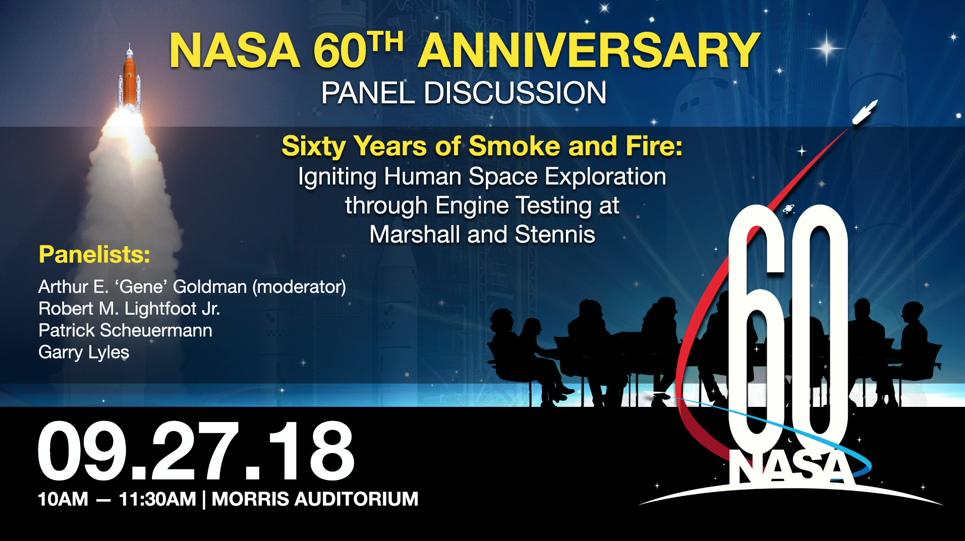 NASA 60th Anniversary Panel Discussion graphic.