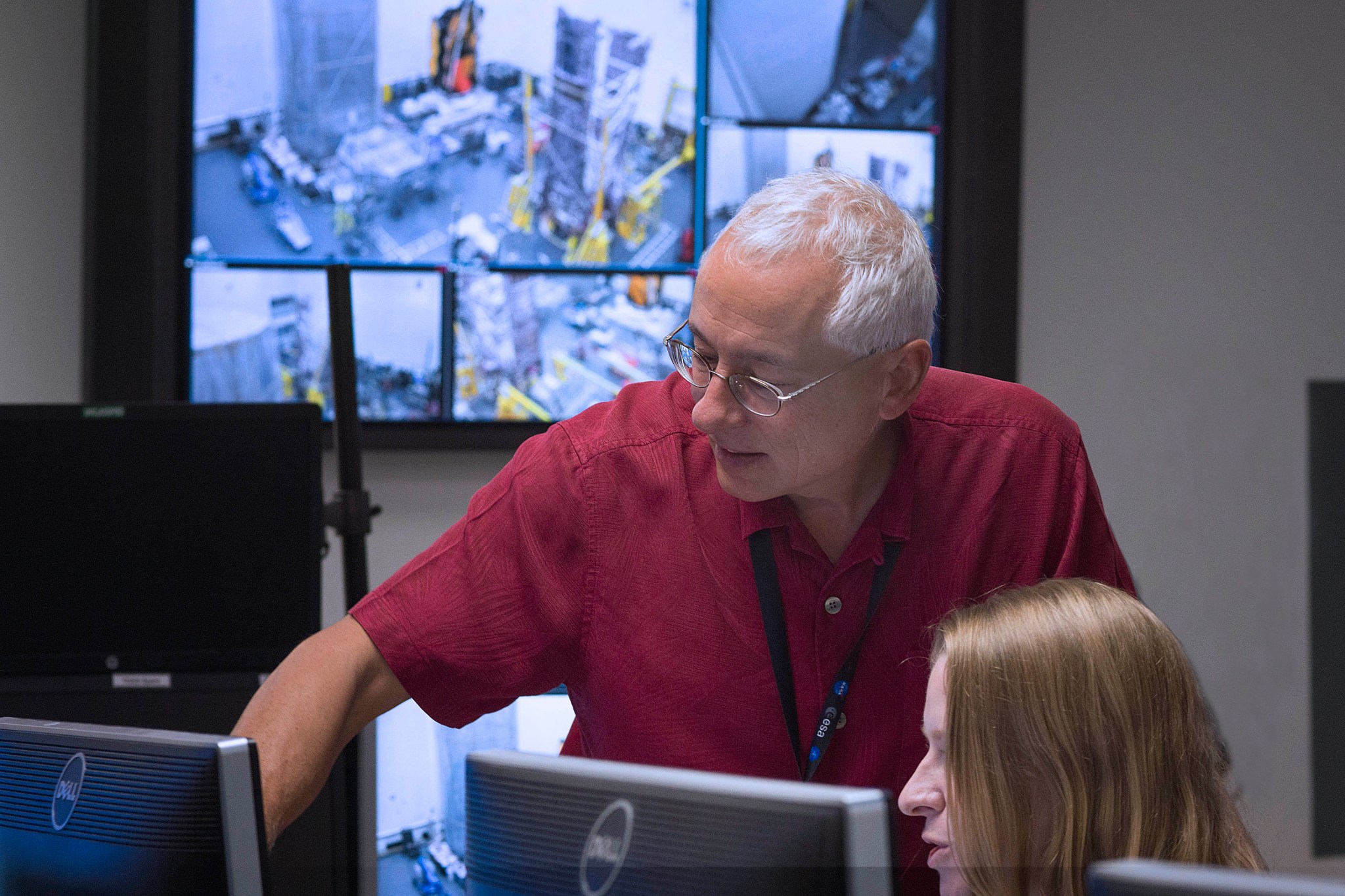 Technician testing James Webb Telescope