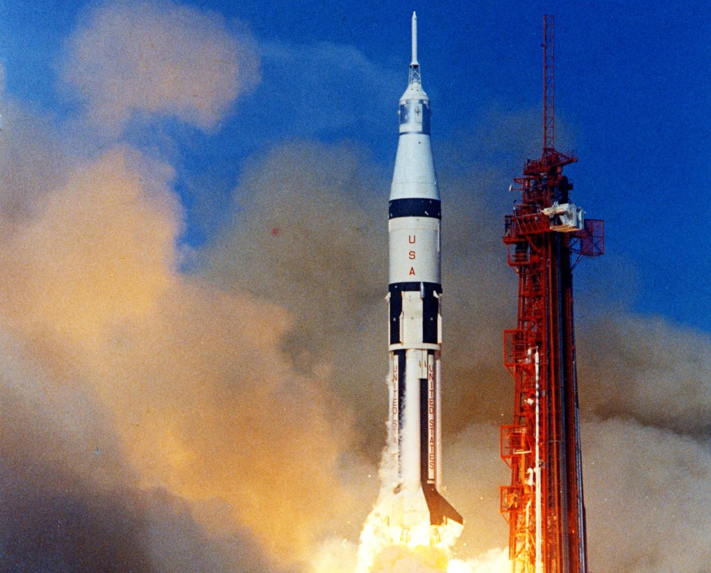 
			Apollo 7 Launched as Race to Moon Reached Final Stretch - NASA			