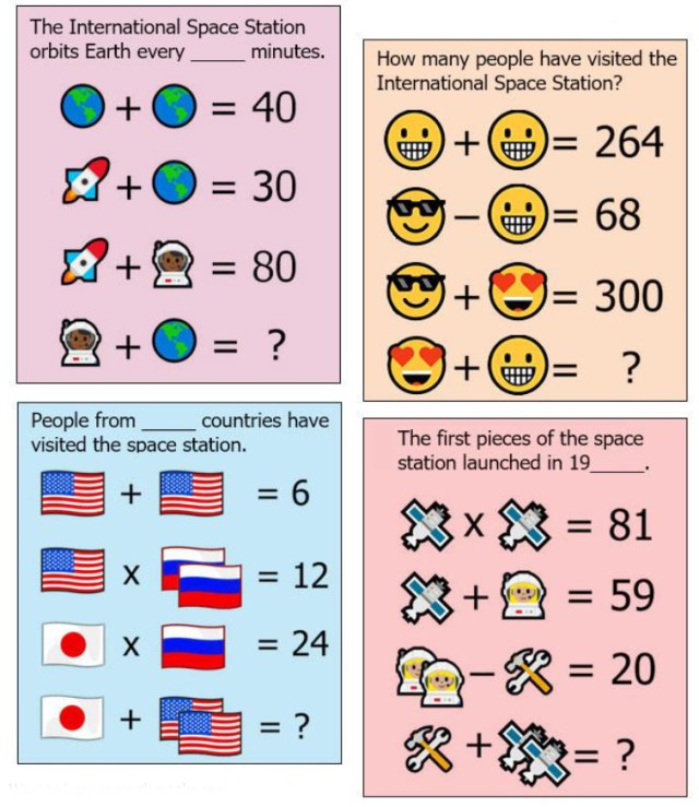Emoji math puzzle
