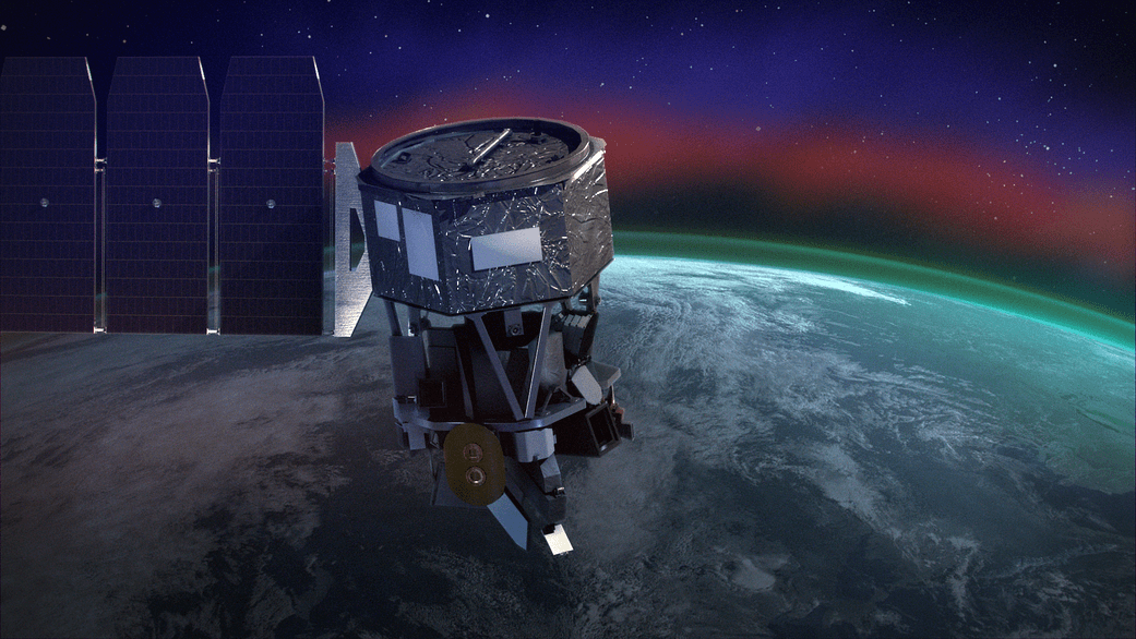 Illustration of NASA's ICON mission in orbit