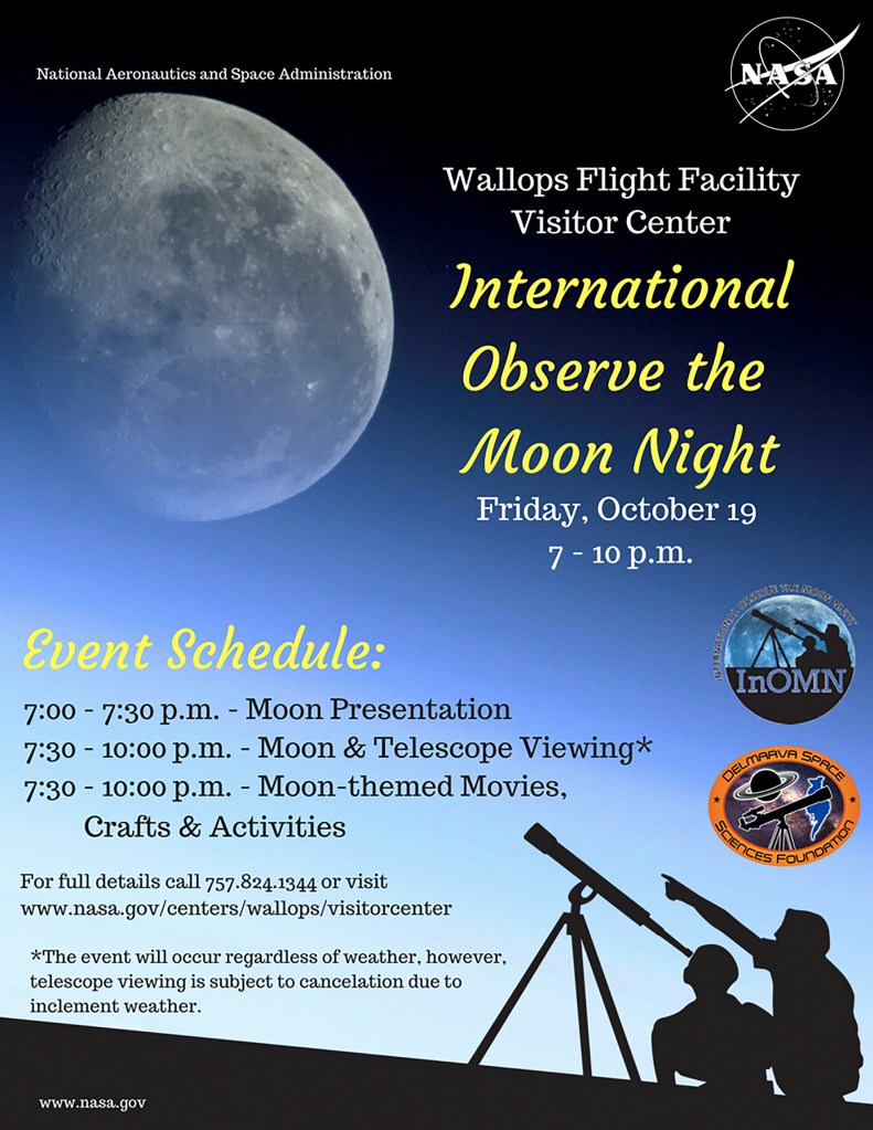 Public invited to NASA Wallops Visitor Center to Celebrate Annual International Moon Event Oct. 19