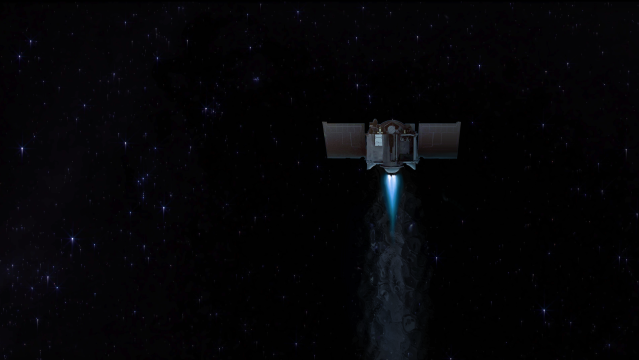 OSIRIS-REx firing its main engine.