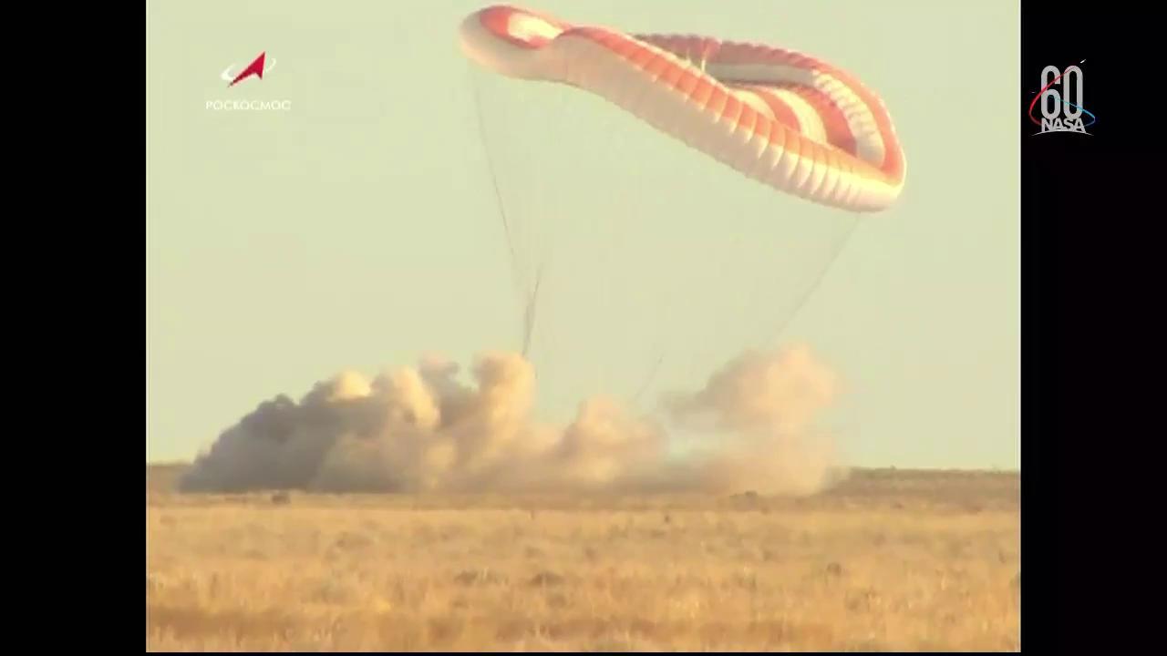 Expedition 56 crew landing
