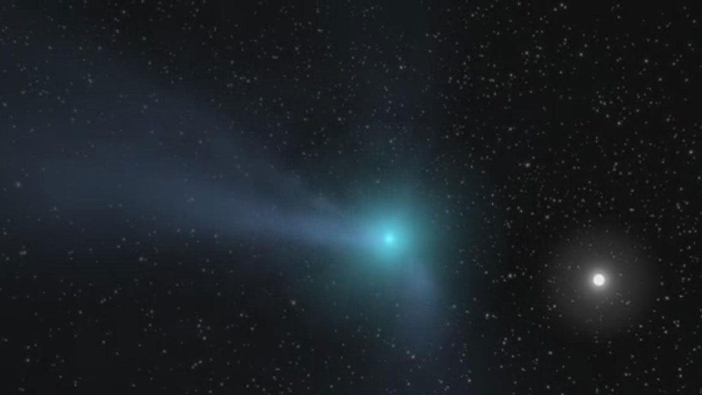 This animation portrays a comet as it approaches the inner solar system