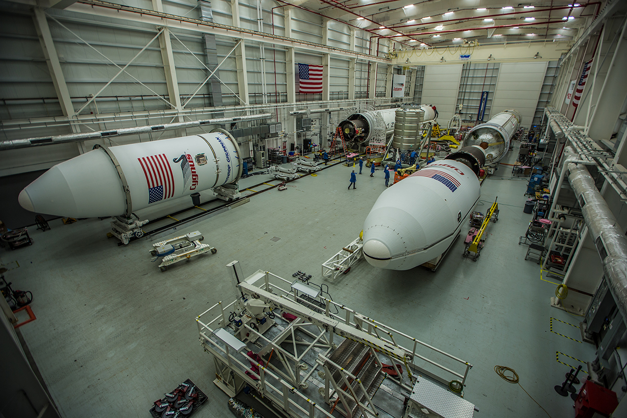 Antares and Cygnus in Wallops HIF