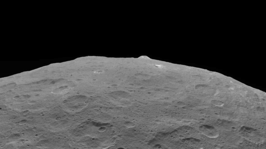 Ceres and one of its key landmarks, Ahuna Mons