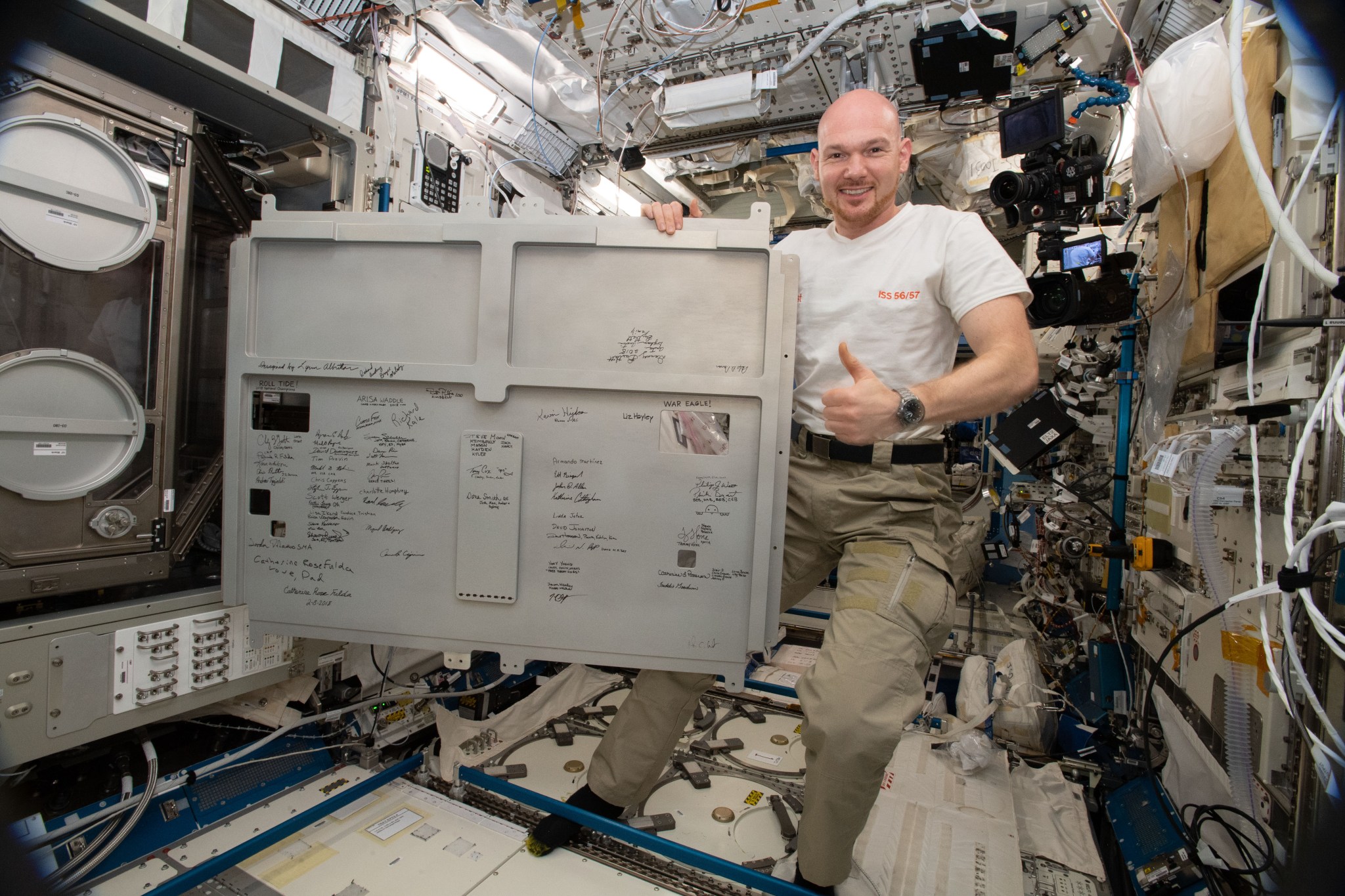 Astronaut Working on International Space Station