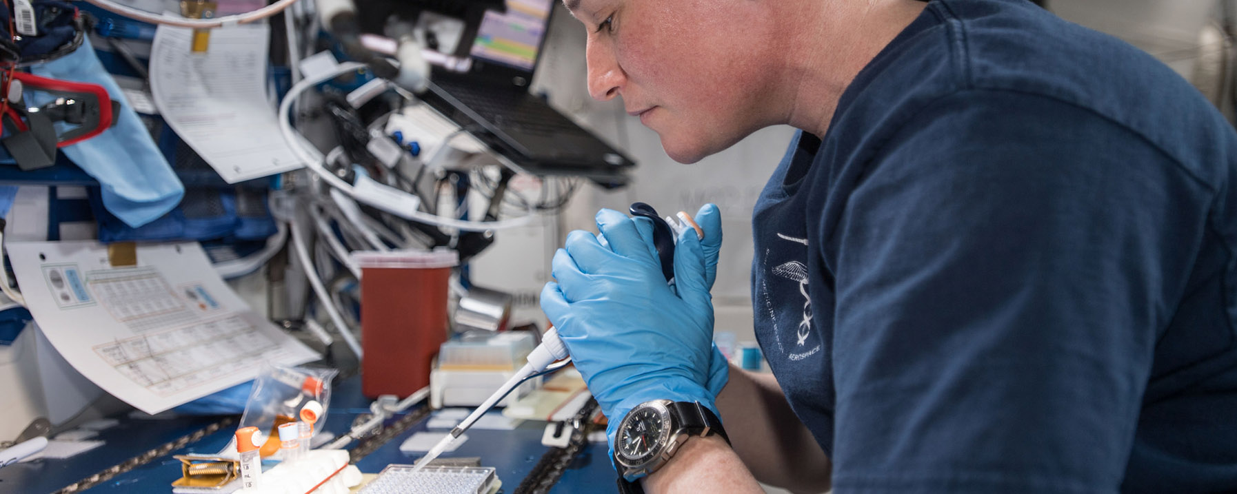 Astronaut working on International Space Station