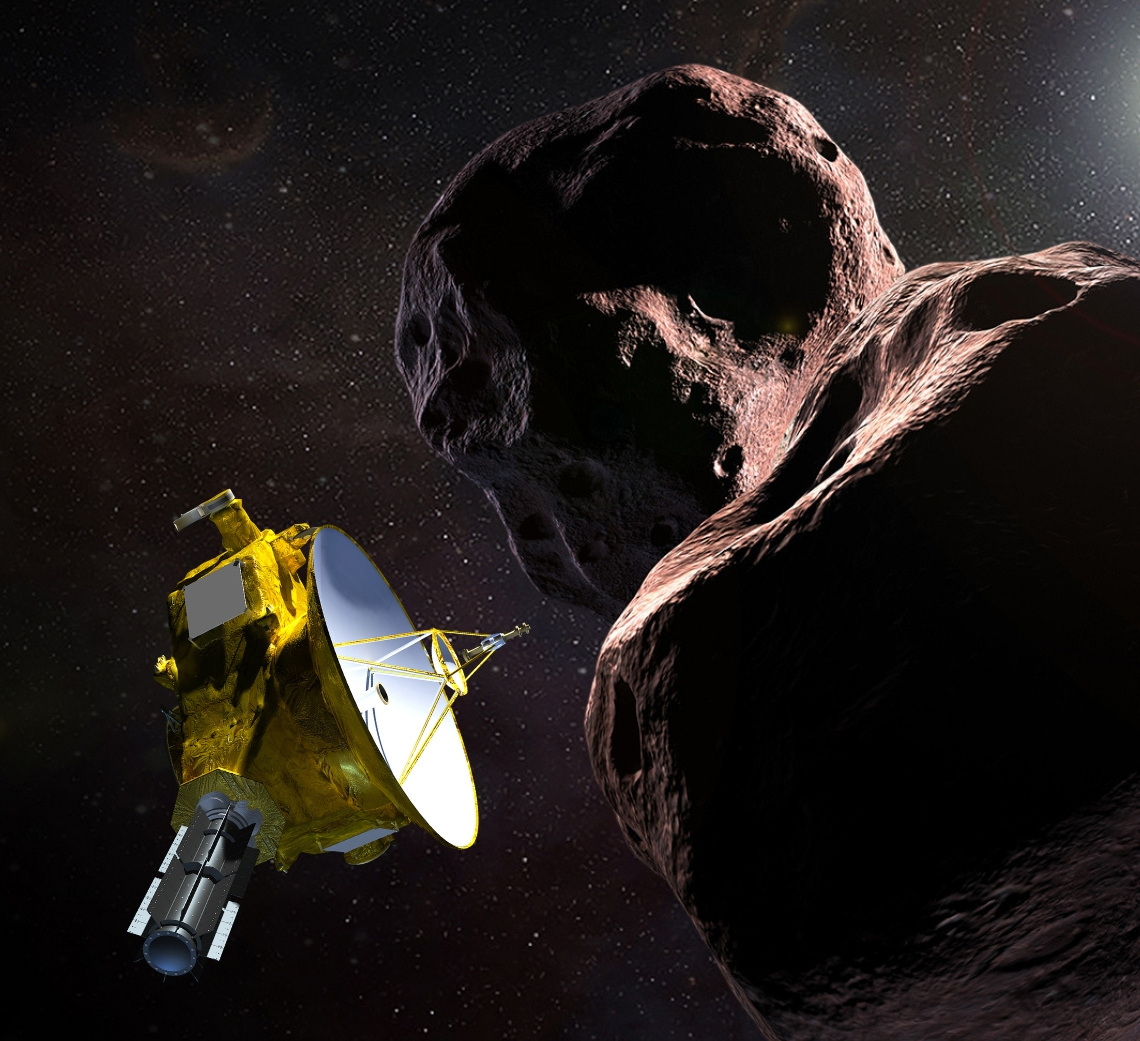 llustration of NASA’s New Horizons spacecraft encountering 2014 MU69 – nicknamed “Ultima Thule”