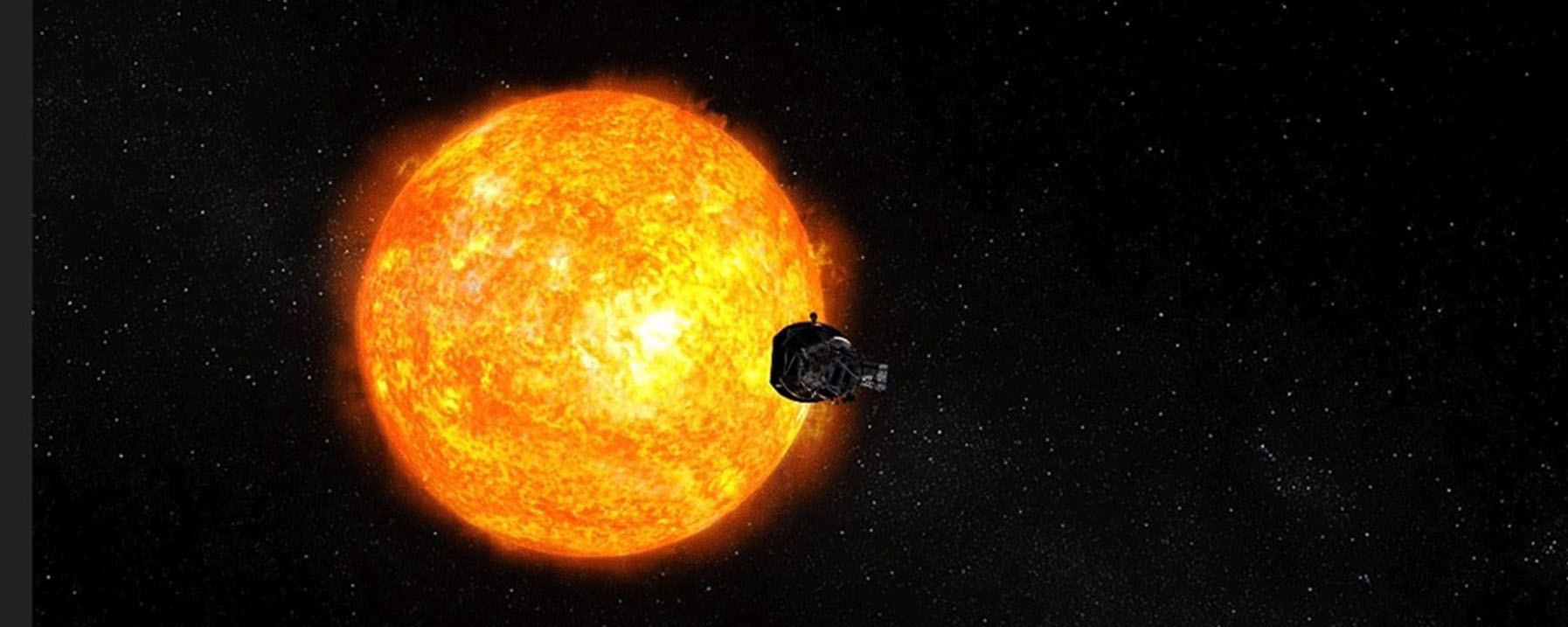 Illustration of probe and Sun