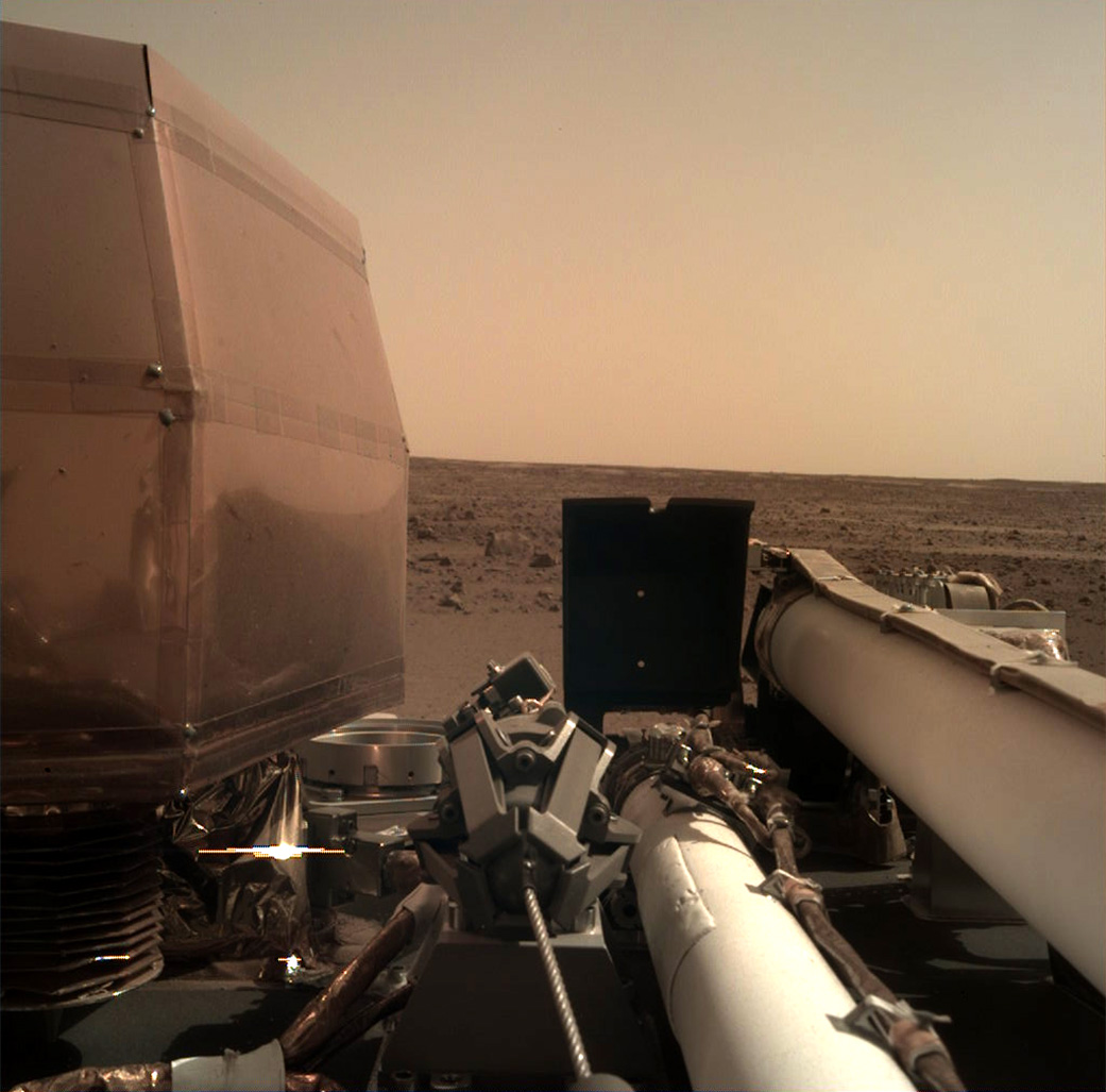 The Instrument Deployment Camera (IDC) took this picture off the Martian s
