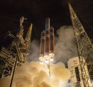 The United Launch Alliance Delta IV Heavy rocket launches NASA's Parker Solar Probe to touch the Sun, on Aug. 12, 2018 at 3:31 a.m. EDT from Launch Complex 37 at Cape Canaveral Air Force Station in Florida. Parker Solar Probe is humanity's first-ever mission into a part of the Sun's atmosphere called the corona. Here it will directly explore solar processes that are key to understanding and forecasting space weather events that can impact life on Earth.