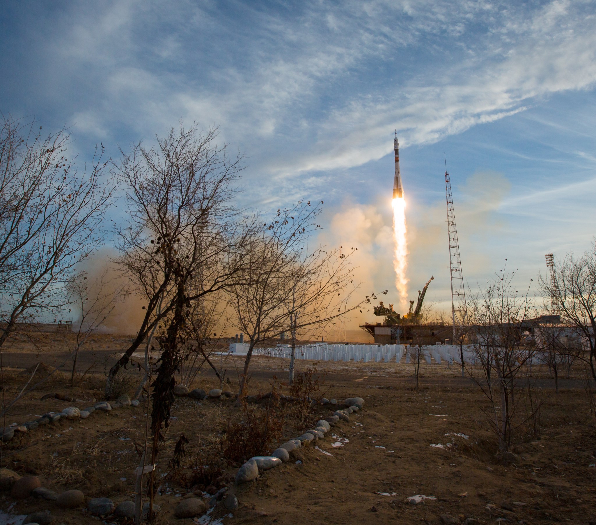 Liftoff of Soyuz rocket