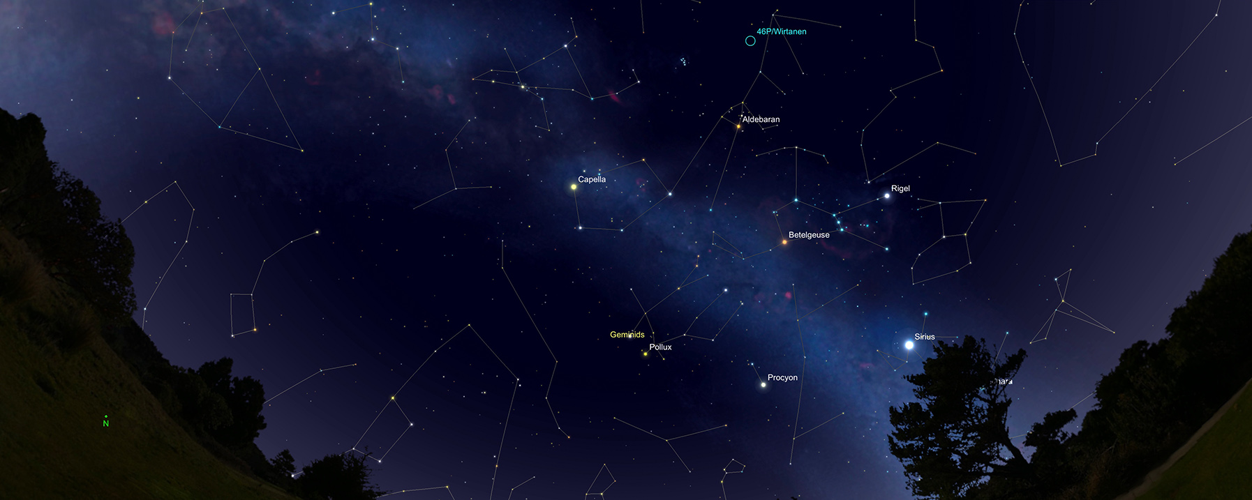 Map of night sky