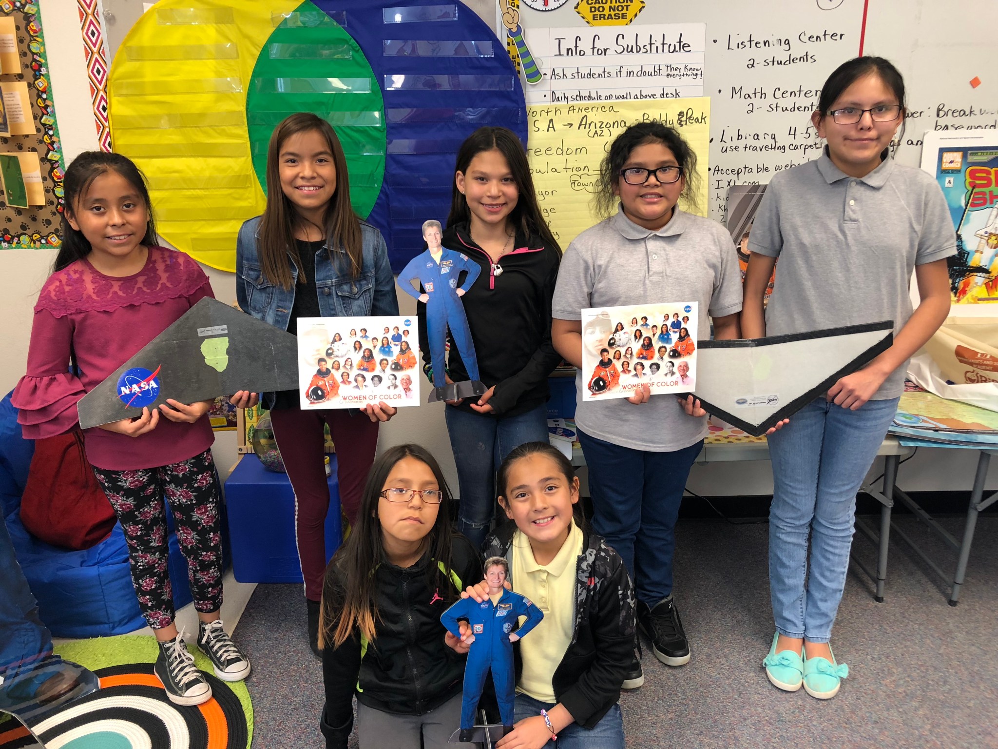 Students from Sanders Elementary School in Sanders, Arizona, located on the Navajo reservation, pose for their photo. 