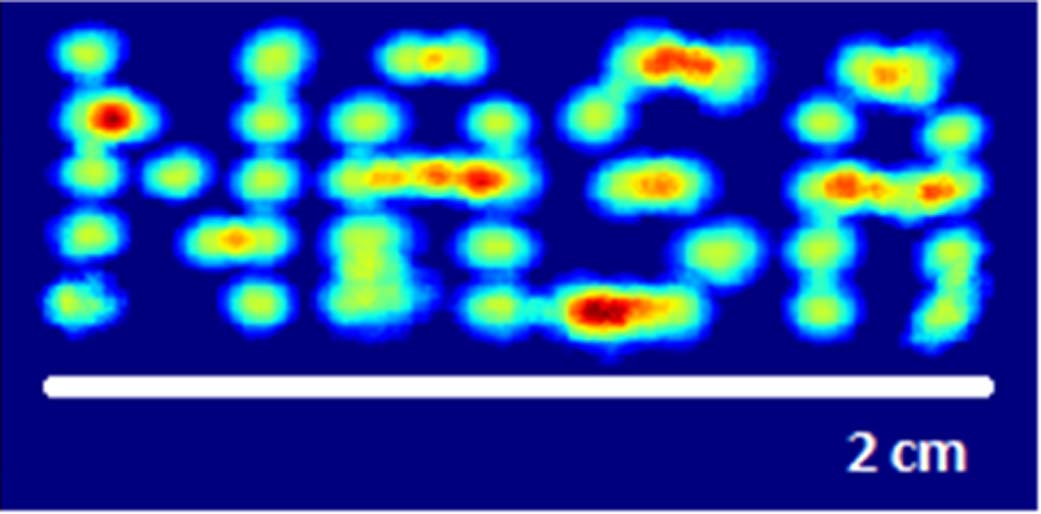 Goddard AO-Sense team controls the path of atoms as demonstrated here, where the atoms spell out "NASA" across a zoomed-in 2cm line
