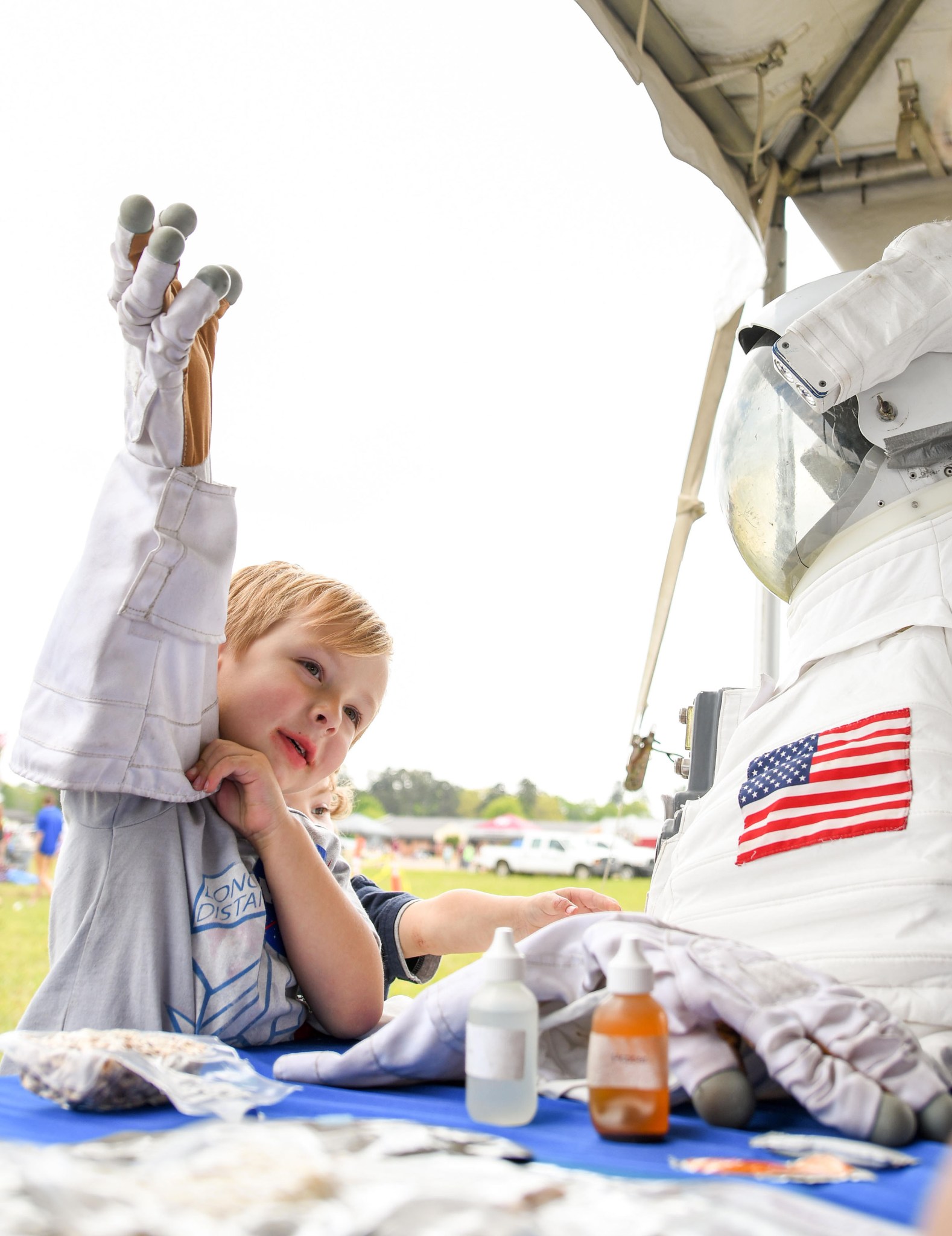 Young visitors enjoy NASA-sponsored exhibits during the Wings Over Columbus