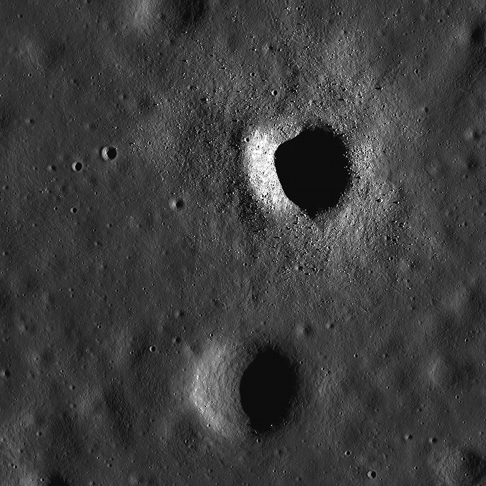 Two craters on the Moon