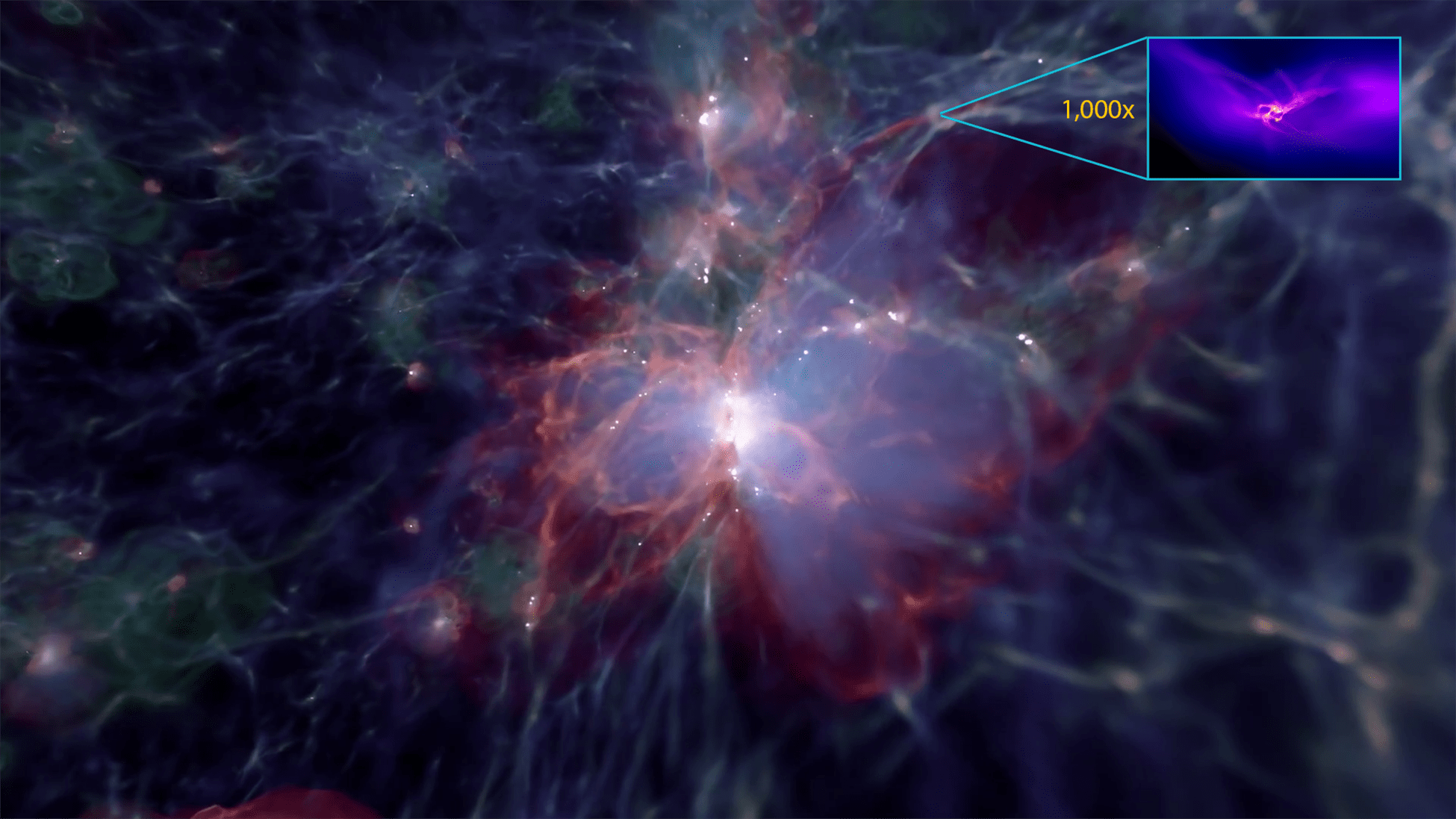 bright nebula in space