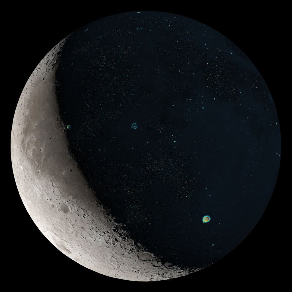 Image of Moon with LRO data.