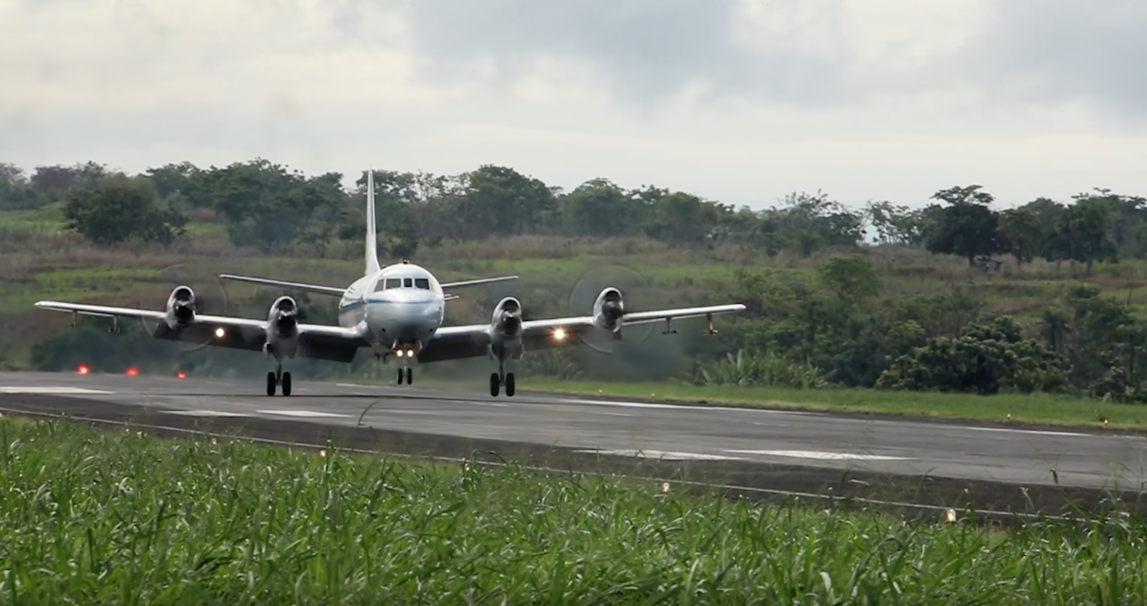 P3 NASA plane landing after science mission