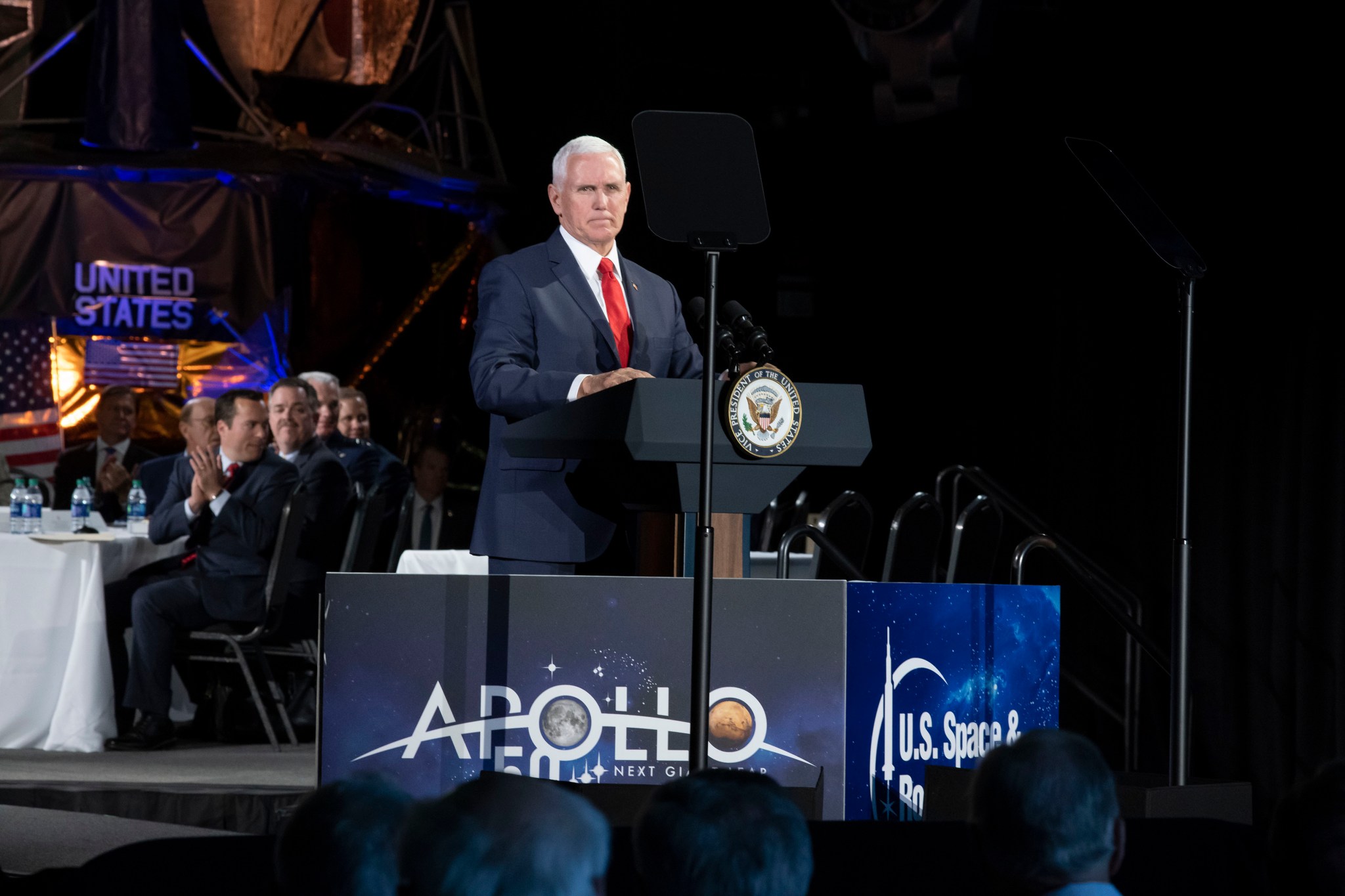 Vice President Mike Pence challenges NASA to put American astronauts on the Moon by 2024. 