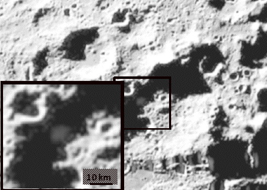 Plume on lunar surface from impact
