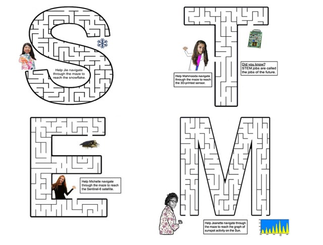 Screenshot of STEM maze puzzles